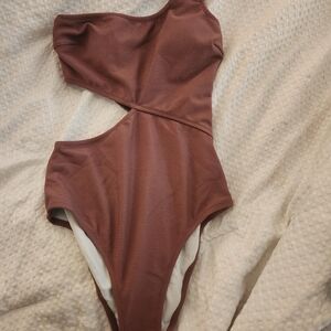 Cupshe Dusty Mauve Cutout  One-Piece Swimsuit
